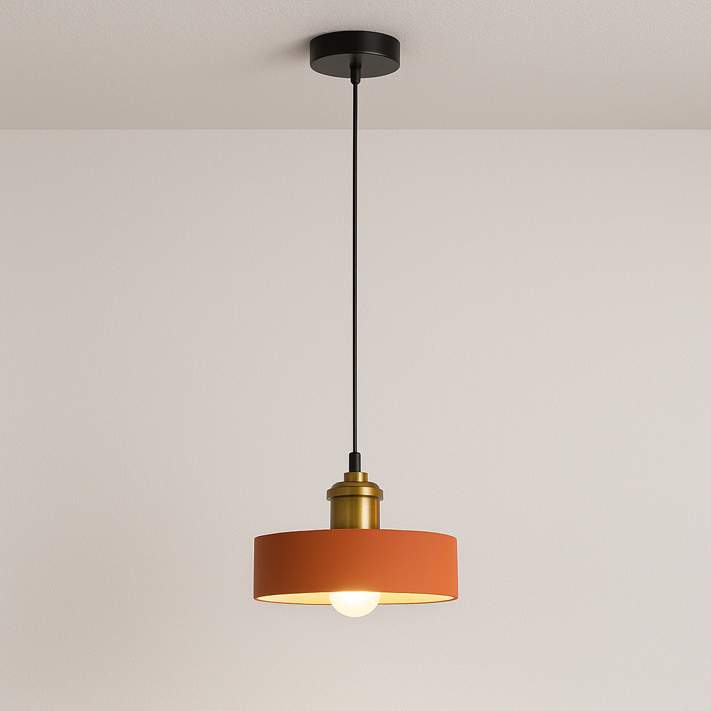 Luminária Pendente Moderna Minimalista Industrial Metal Flash