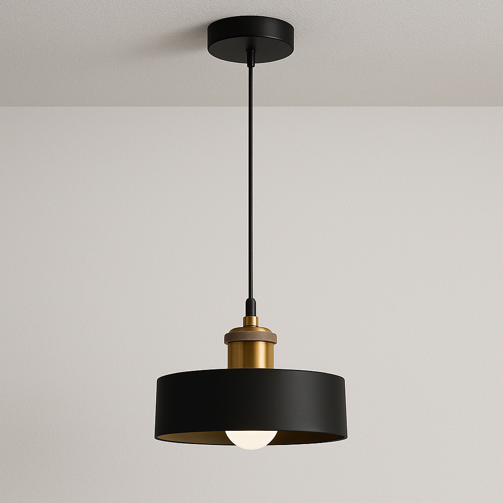 Luminária Pendente Moderna Minimalista Industrial Metal Flash