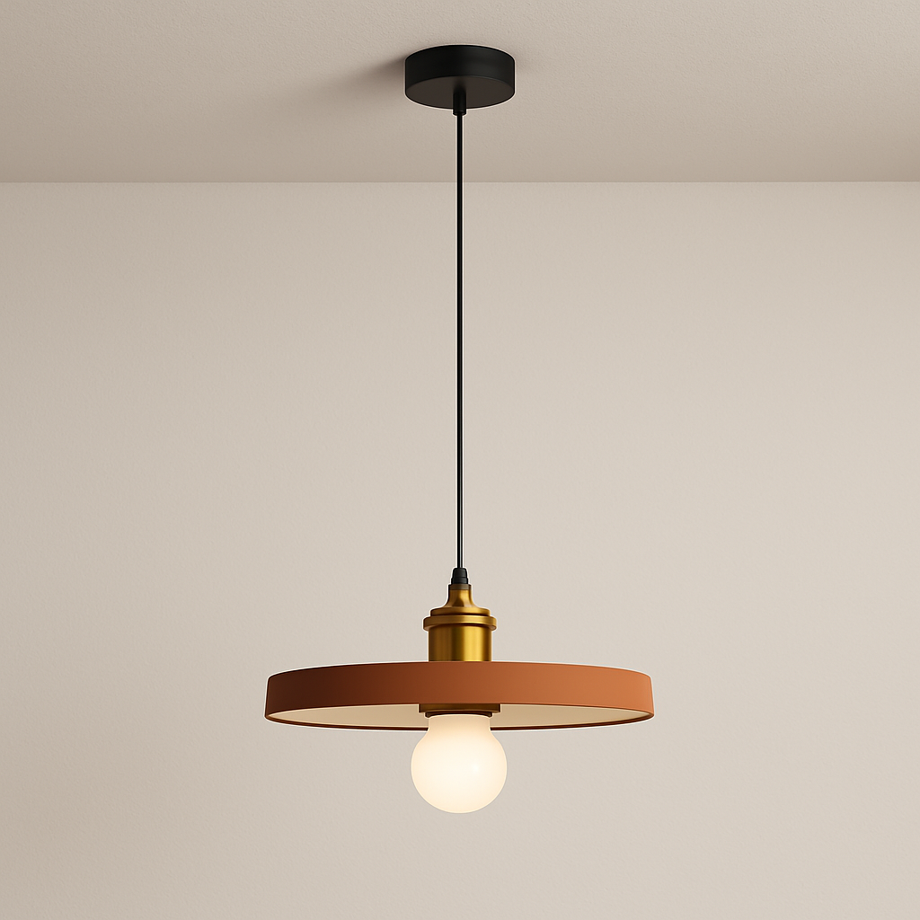 Luminária Pendente Moderna Minimalista Industrial Metal Flash