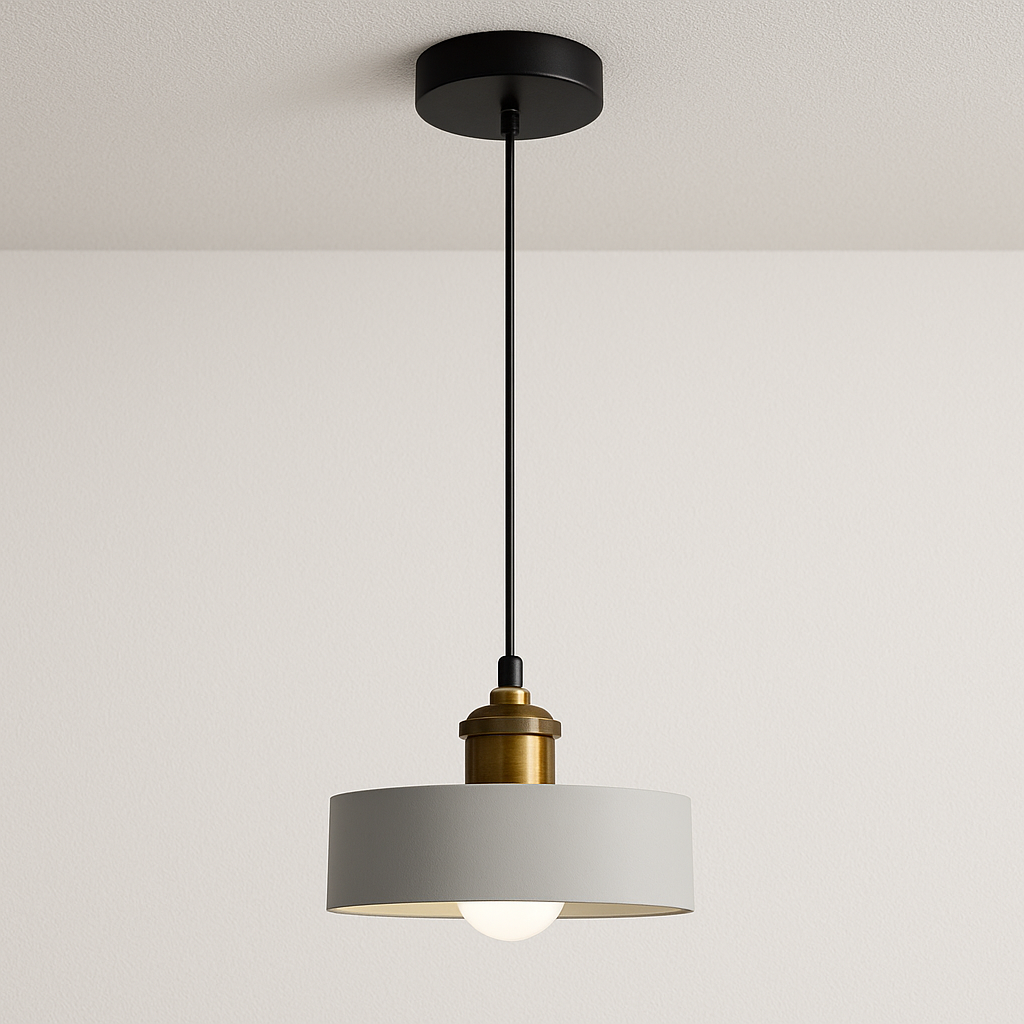 Luminária Pendente Moderna Minimalista Industrial Metal Flash