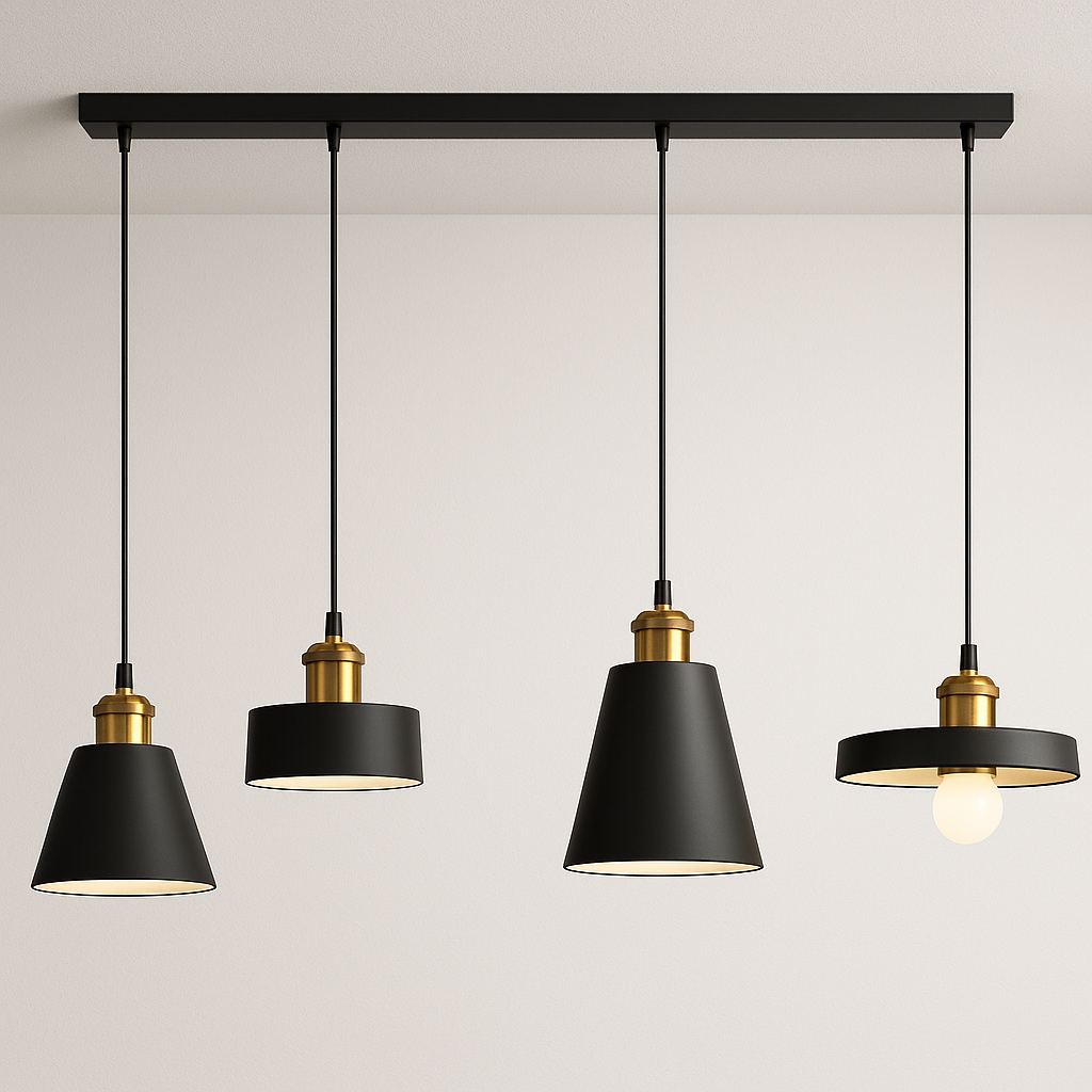 Luminária Pendente Moderna Minimalista Industrial Metal Flash