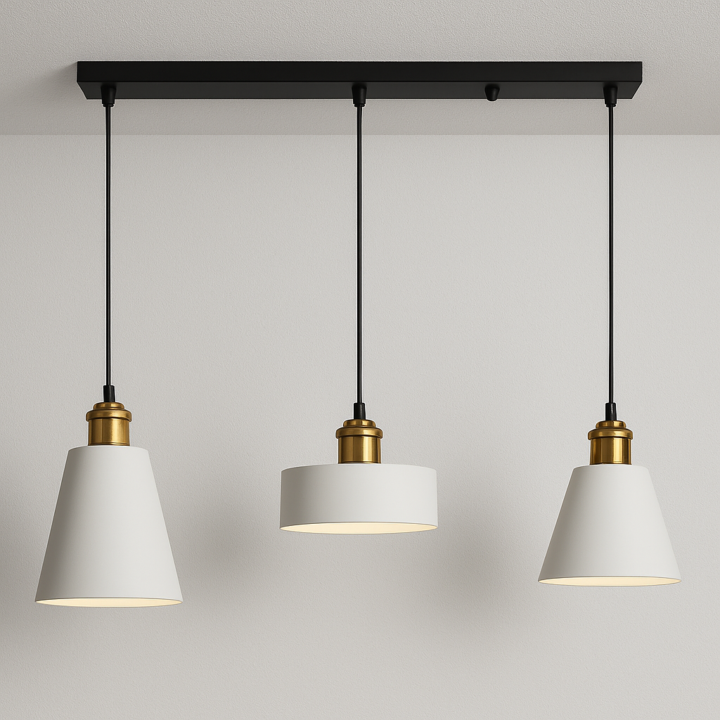 Luminária Pendente Moderna Minimalista Industrial Metal Flash