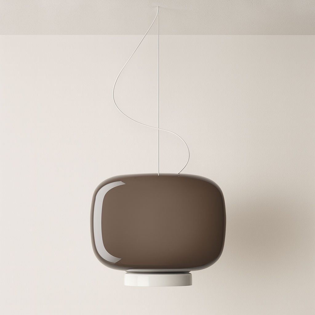 Luminária Pendente Moderna Minimalista Metal Vidro LED Glow