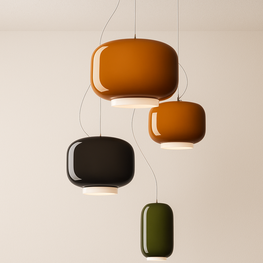 Luminária Pendente Moderna Minimalista Metal Vidro LED Glow