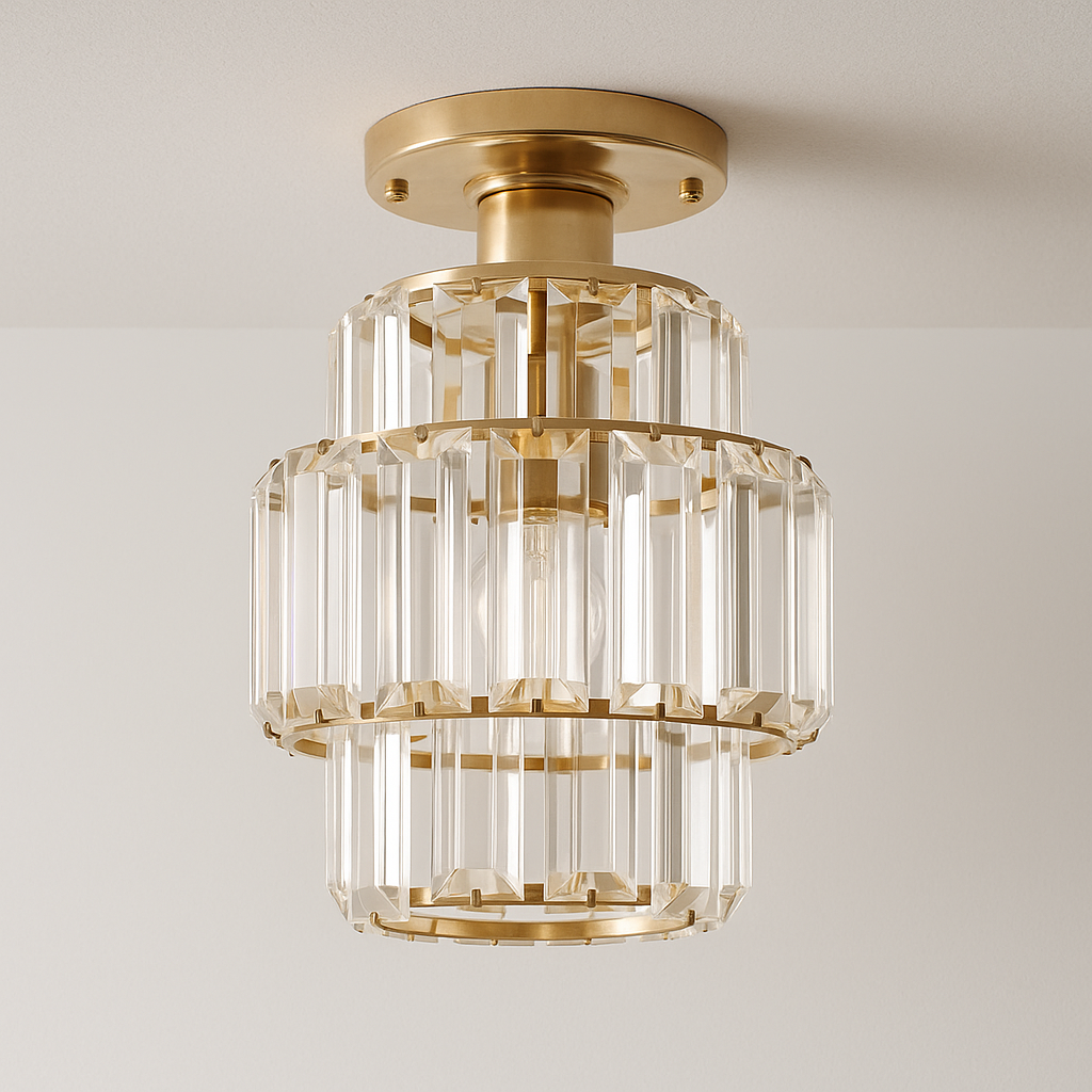 Luminária Pendente Moderna Clássico Vidro Metal Aurora