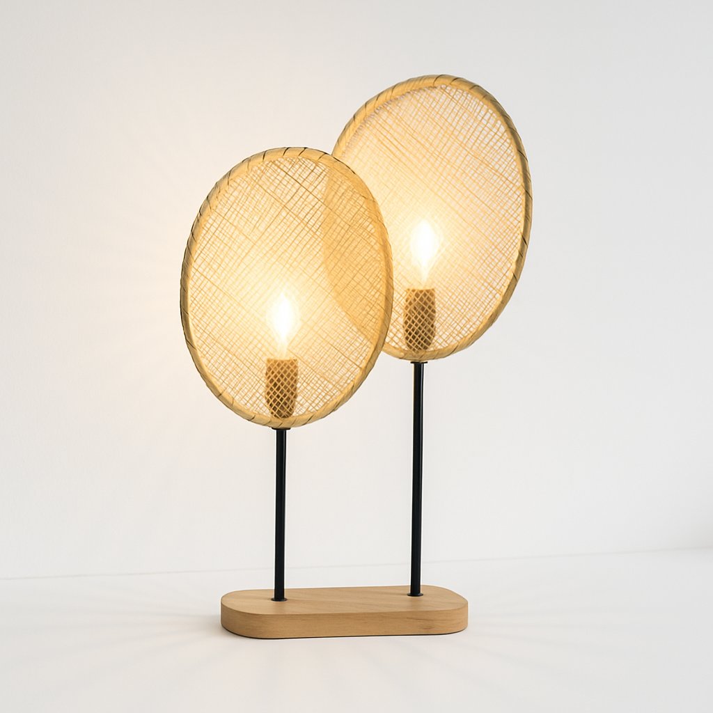 Luminária de Mesa Abajur Moderna Minimalista Vime Kinoá