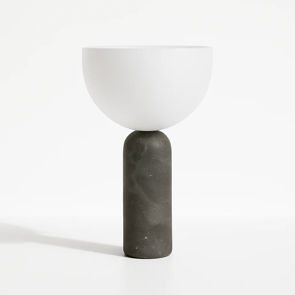 Luminária de Mesa Abajur Moderna Minimalista Mármore Vidro Maomá