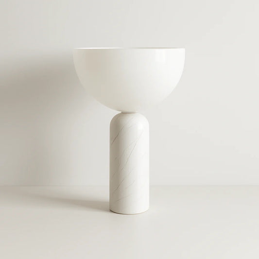 Luminária de Mesa Abajur Moderna Minimalista Mármore Vidro Maomá