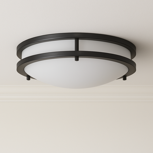 Luminária Plafon Moderna Minimalista LED Metal Acrílico Kamari