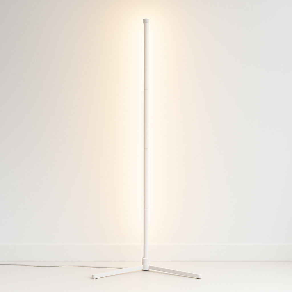 Luminária de Piso Coluna Minimalista Luz Indireta Clean