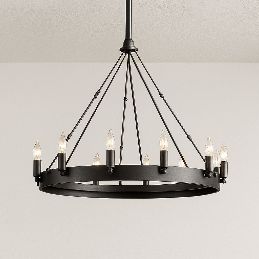 Luminária Pendente Moderna Minimalista LED Metal Black Fazzano