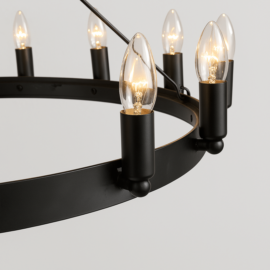 Luminária Pendente Moderna Minimalista LED Metal Black Fazzano