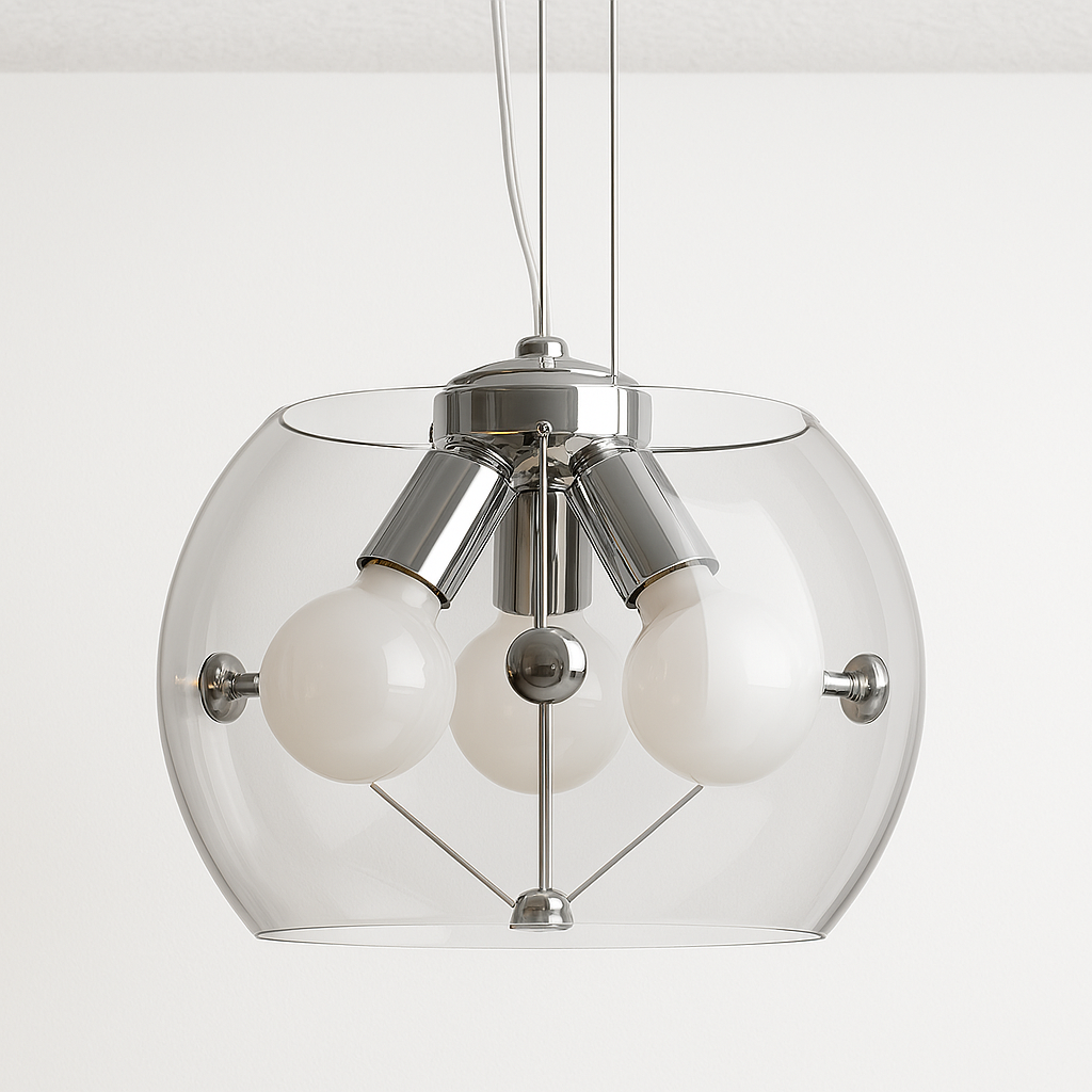 Luminária Pendente Moderna Minimalista Vidro Mex