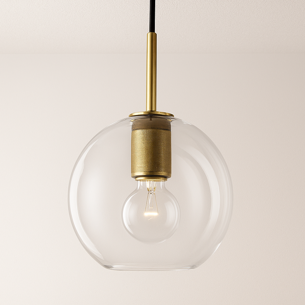 Luminária Pendente Moderna Minimalista Metal Vidro Zenit