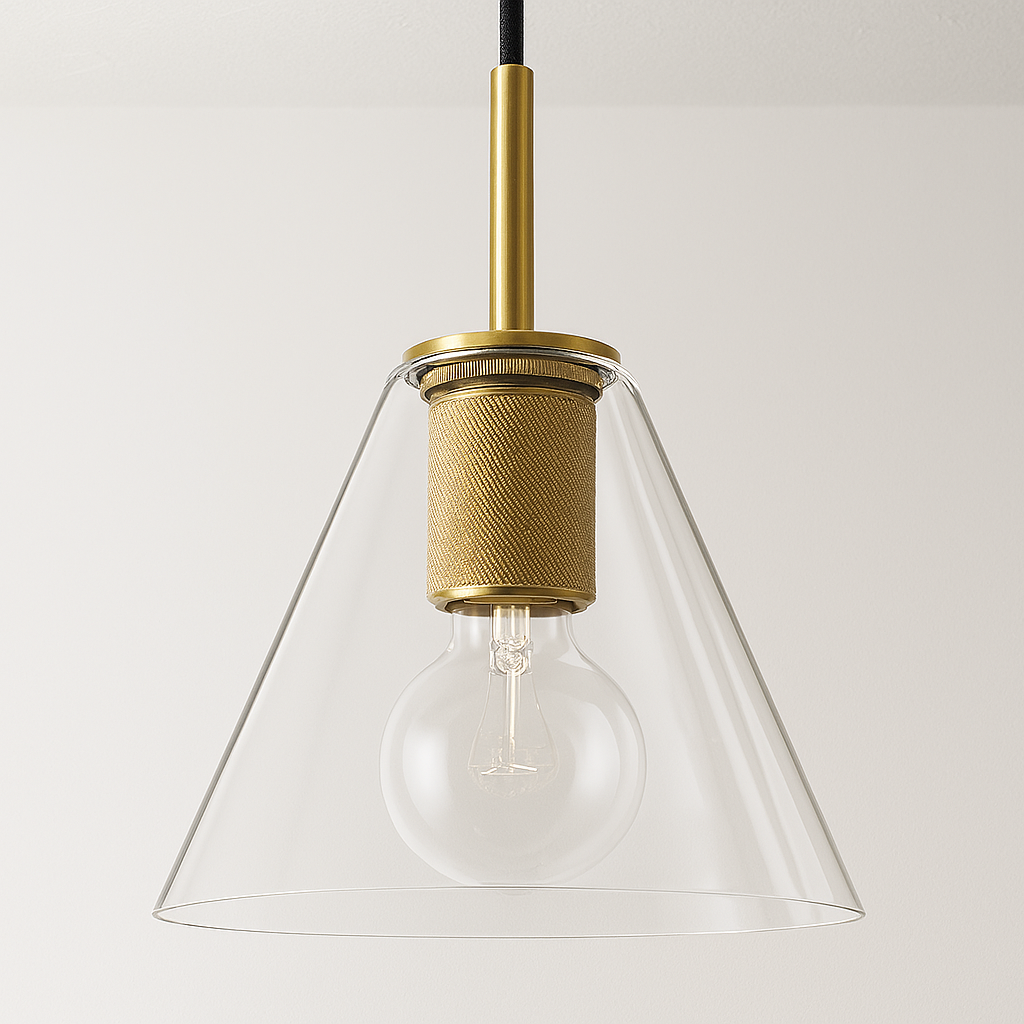 Luminária Pendente Moderna Minimalista Metal Vidro Zenit