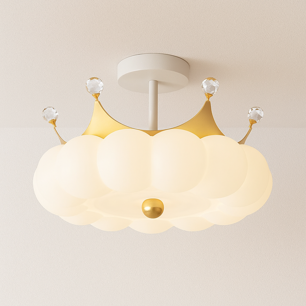 Luminária Plafon Moderna Infantil LED Resina Crown