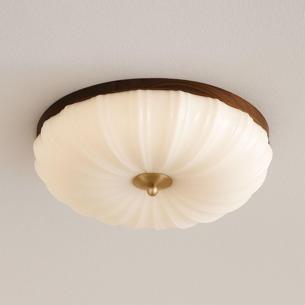 Luminária Plafon Moderna Minimalista LED Madeira Dalia
