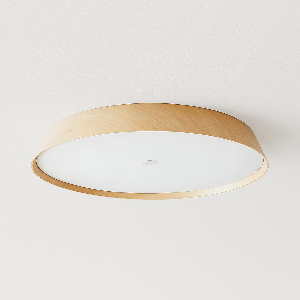 Luminária Plafon Moderna Minimalista LED Madeira Labere
