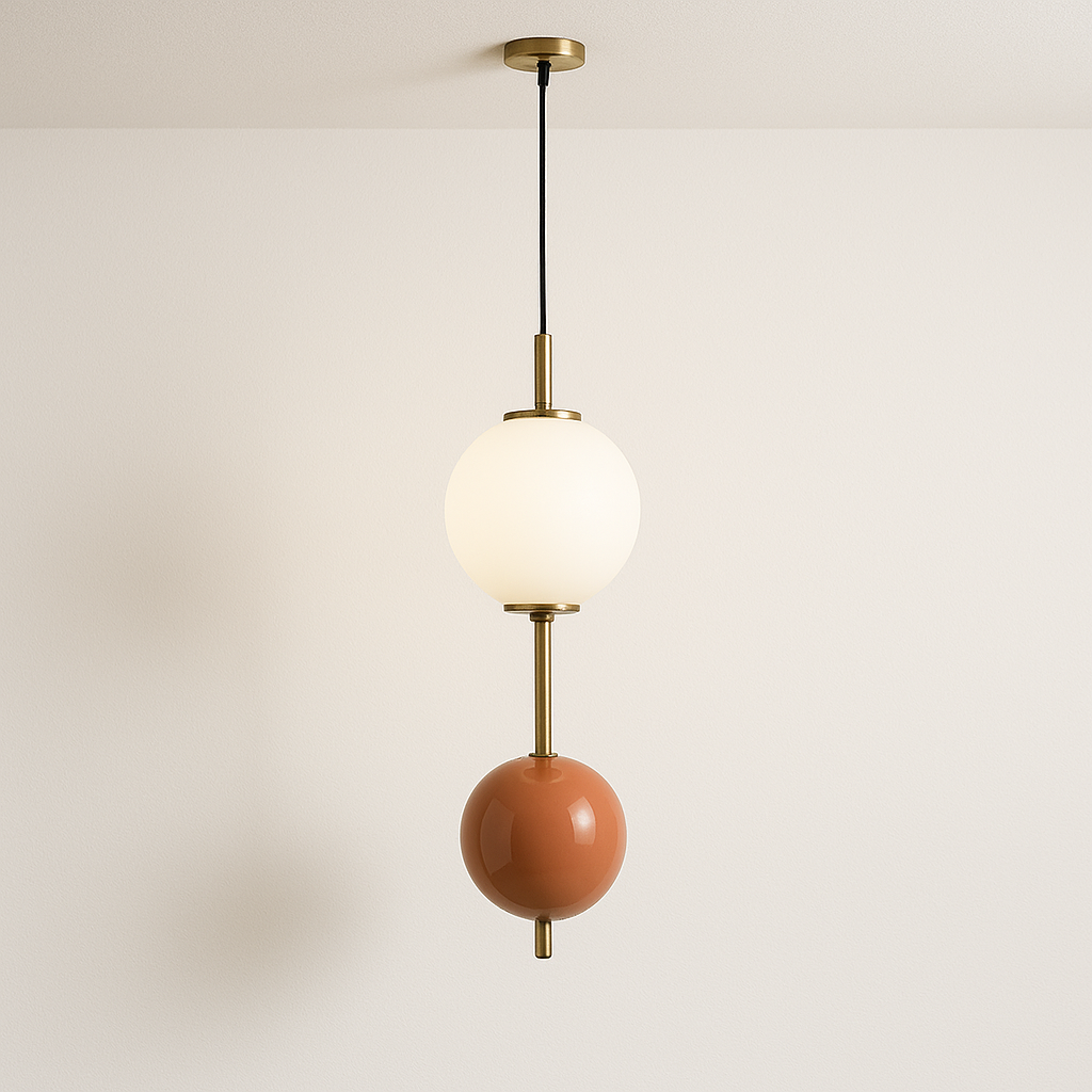 Luminária Pendente Moderna Minimalista Vidro Metal Jongin