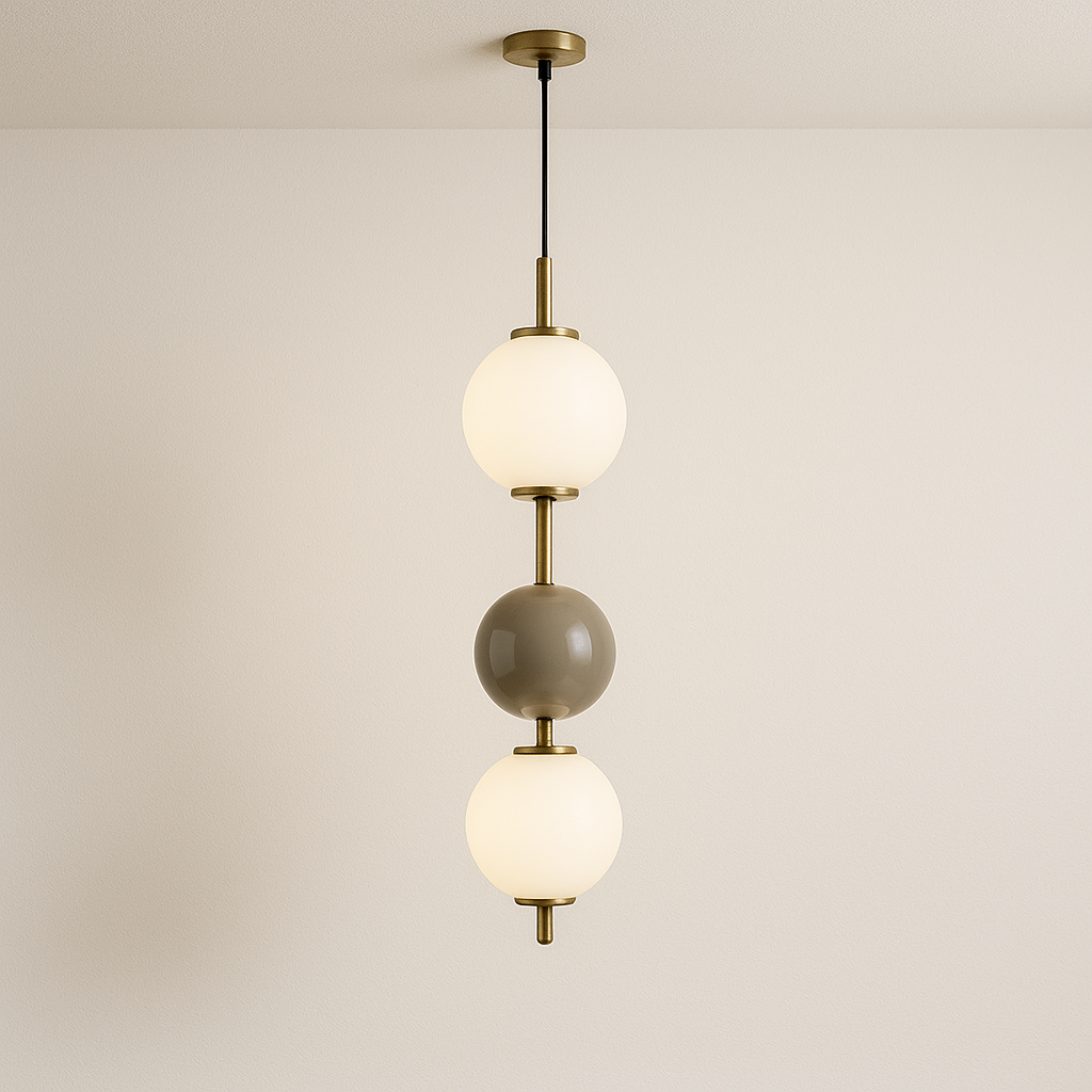 Luminária Pendente Moderna Minimalista Vidro Metal Jongin