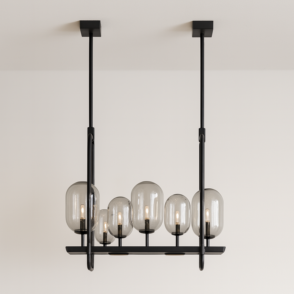 Luminária Pendente Moderno Minimalista Vidro Âmbar Glow