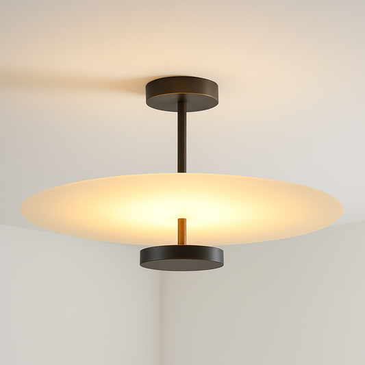 Luminária Plafon Moderna Minimalista Rebatedor Metal LED Basel