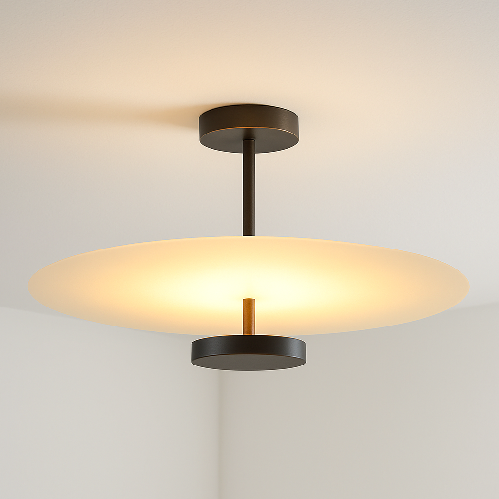 Luminária Plafon Moderna Minimalista Rebatedor Metal LED Basel