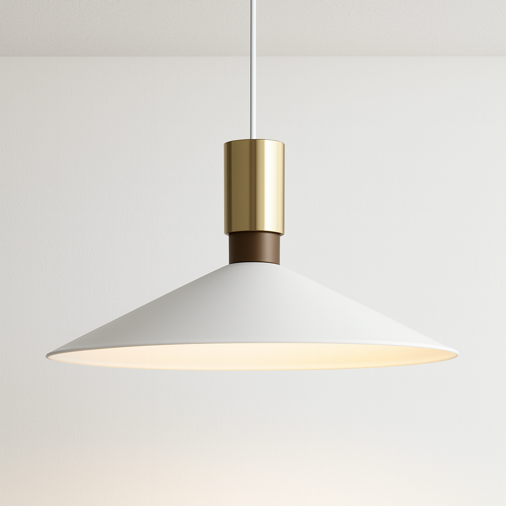 Luminária Pendente Moderno Minimalista Metal Madeira Japonês Zigu