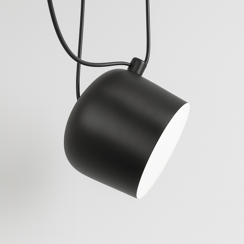 Luminária Pendente Moderna Minimalista Fantasy 4 Cúpulas Preto Ø24cm