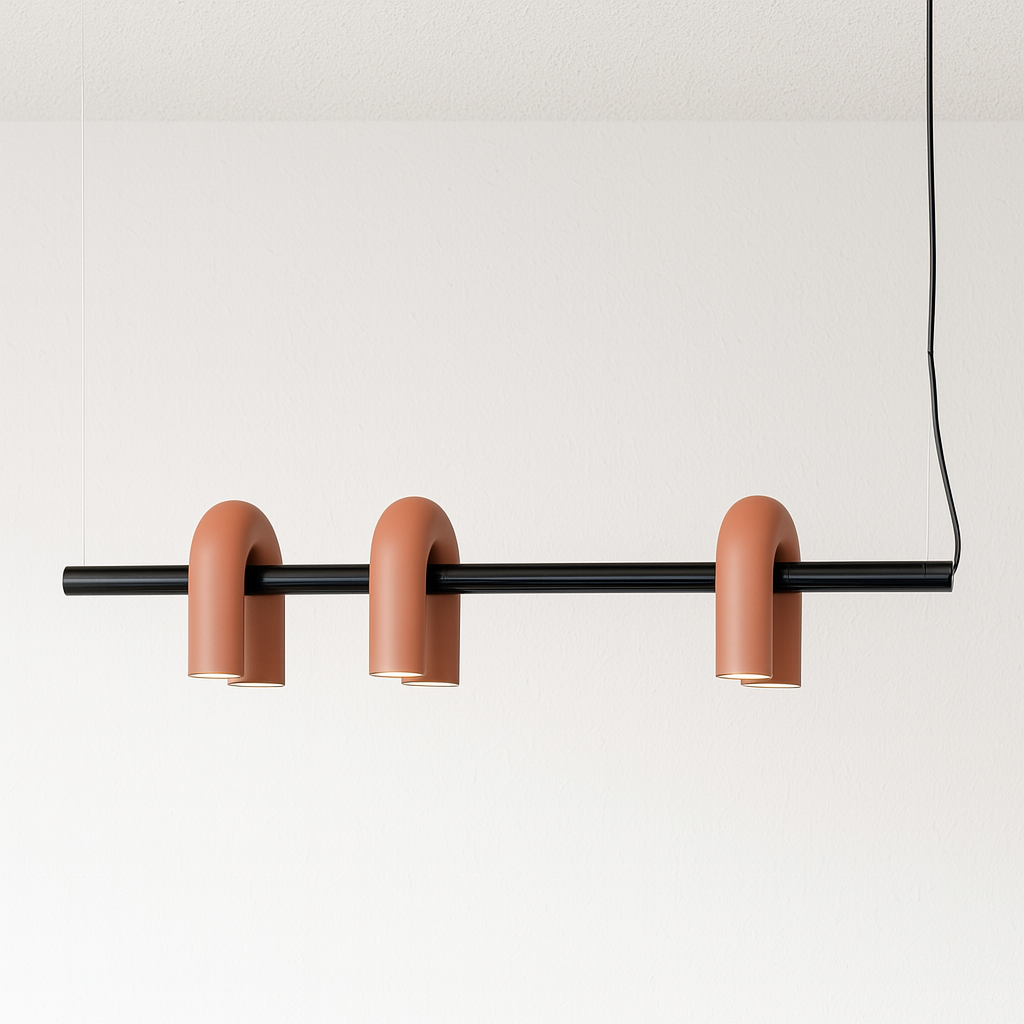 Luminária Pendente Moderna Minimalista Direcionável Articulado Linear Metal LED Circus