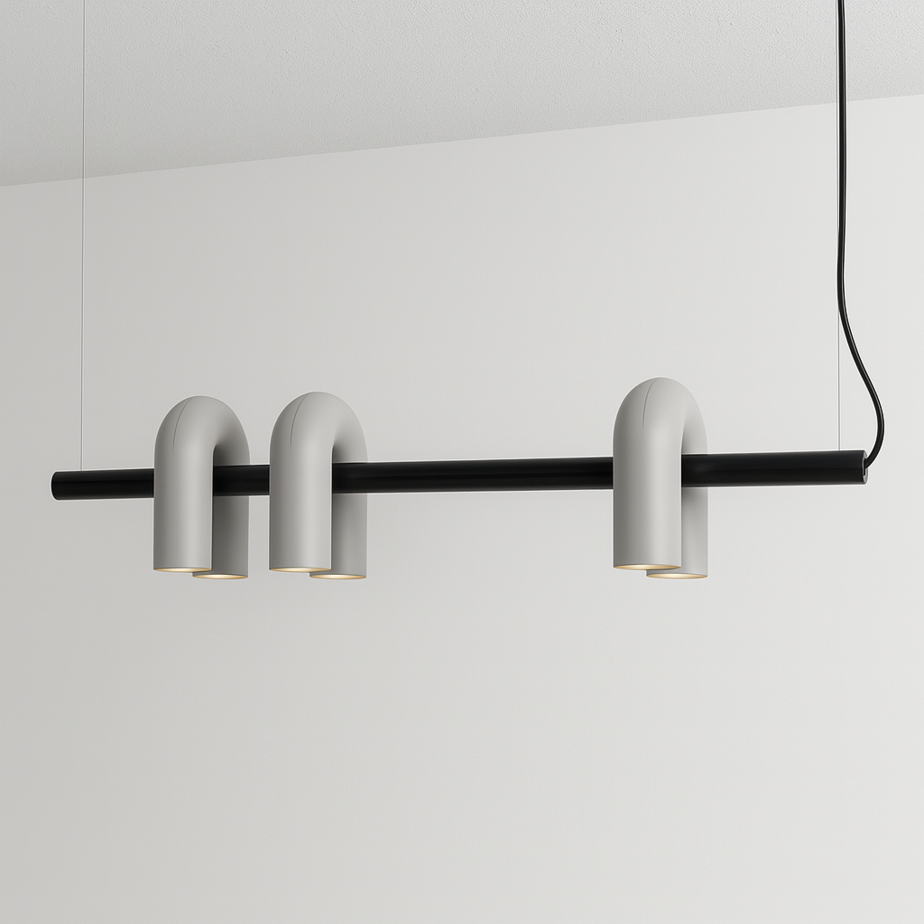 Luminária Pendente Moderna Minimalista Direcionável Articulado Linear Metal LED Circus