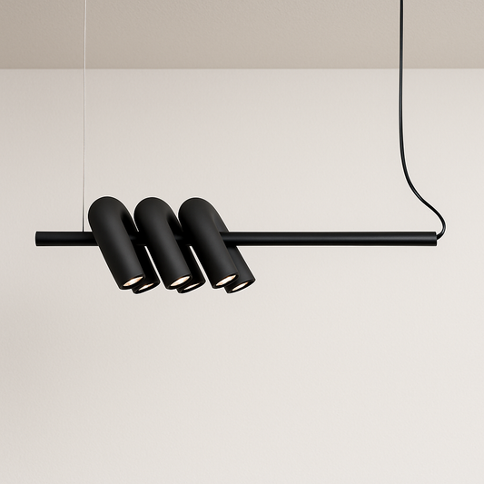 Luminária Pendente Moderna Minimalista Direcionável Articulado Linear Metal LED Circus