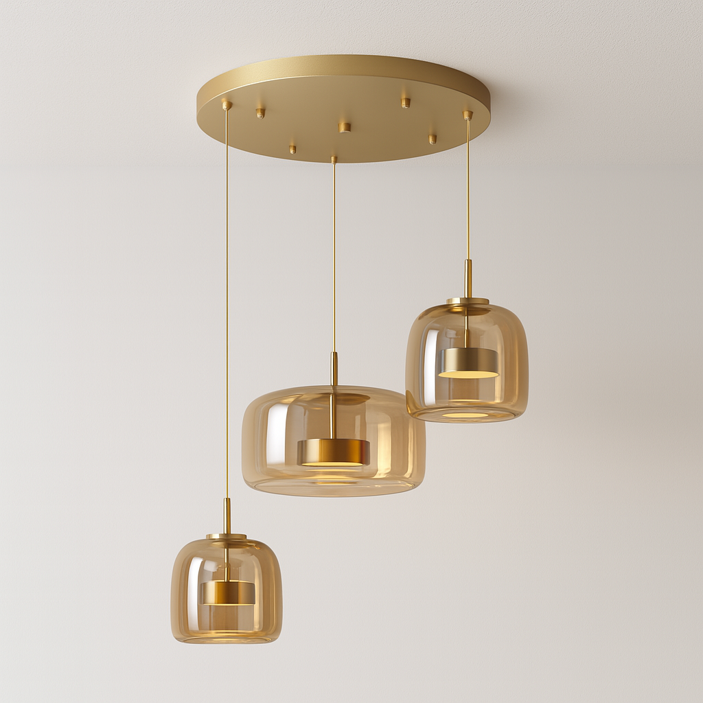 Luminária Pendente Moderno Minimalista Vidro Zahraa Round
