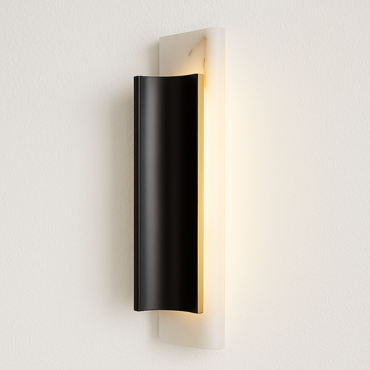 Luminária Arandela Moderna Minimalista LED Mármore Metal Erza