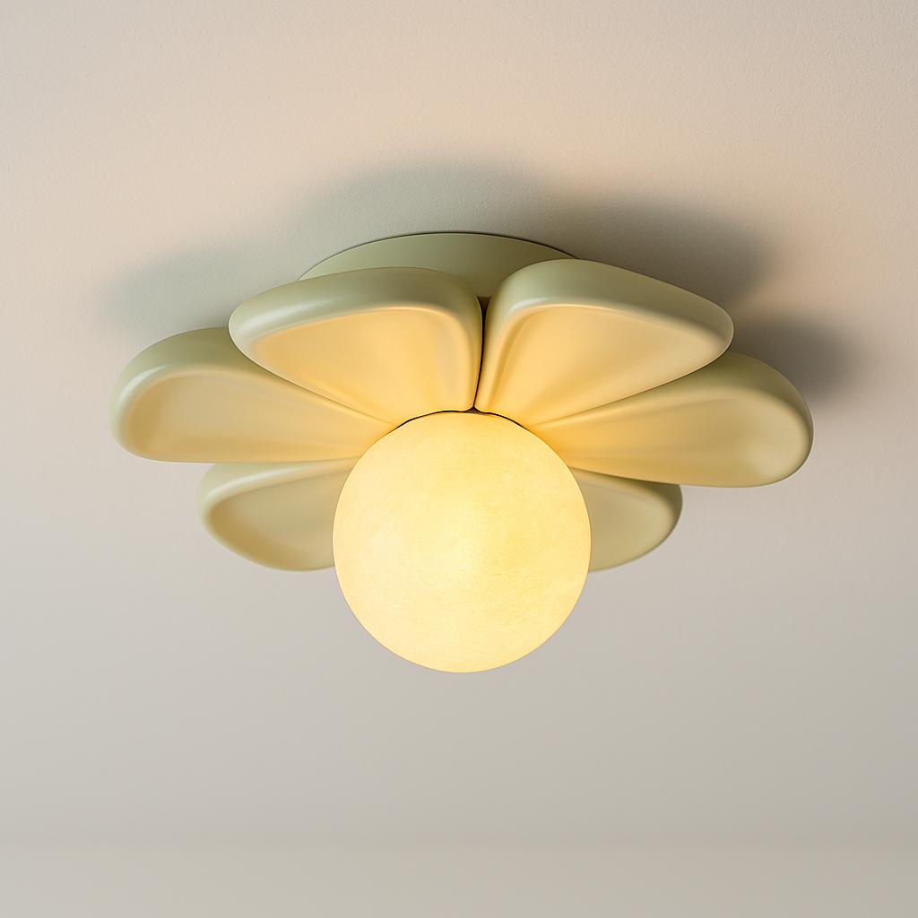 Luminária Plafon Moderna Minimalista Resina Flower