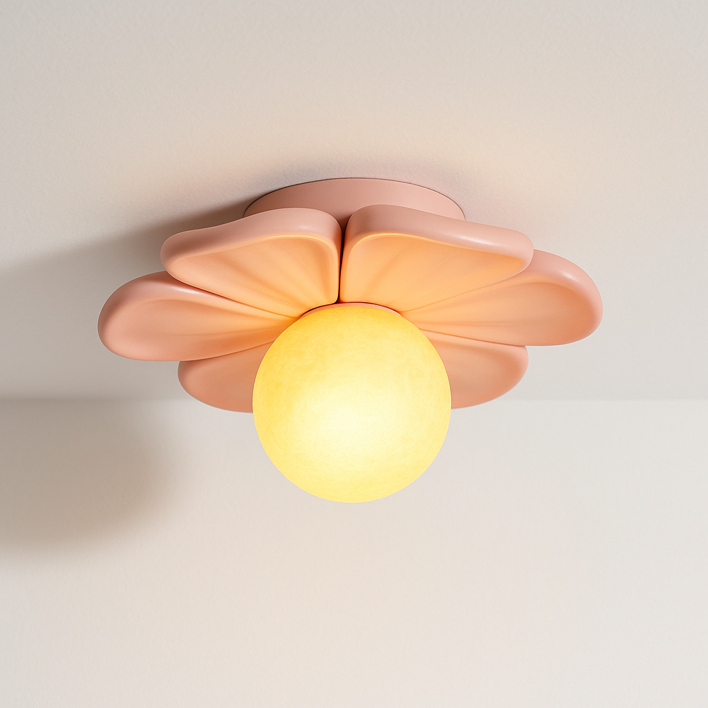 Luminária Plafon Moderna Minimalista Resina Flower