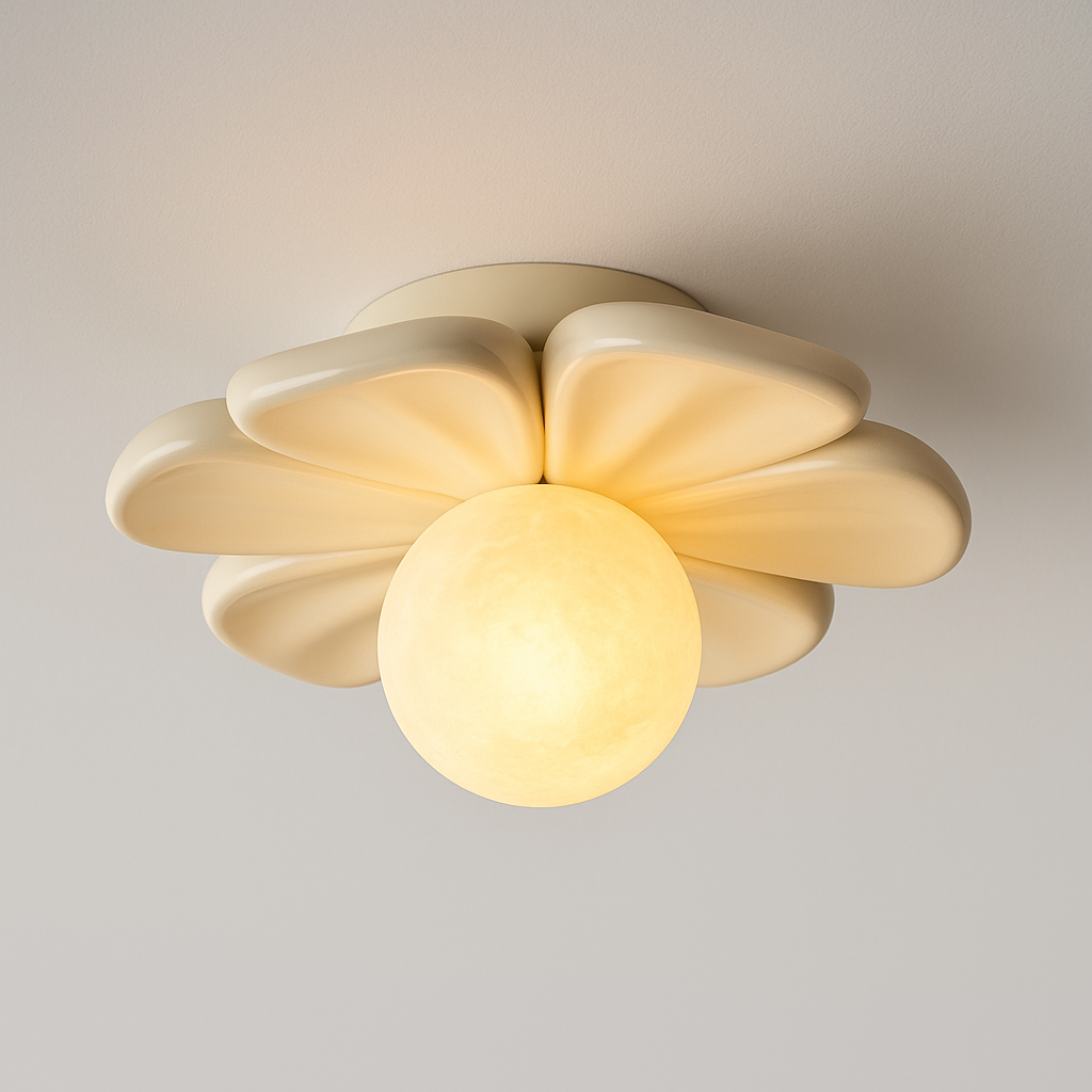 Luminária Plafon Moderna Minimalista Resina Flower