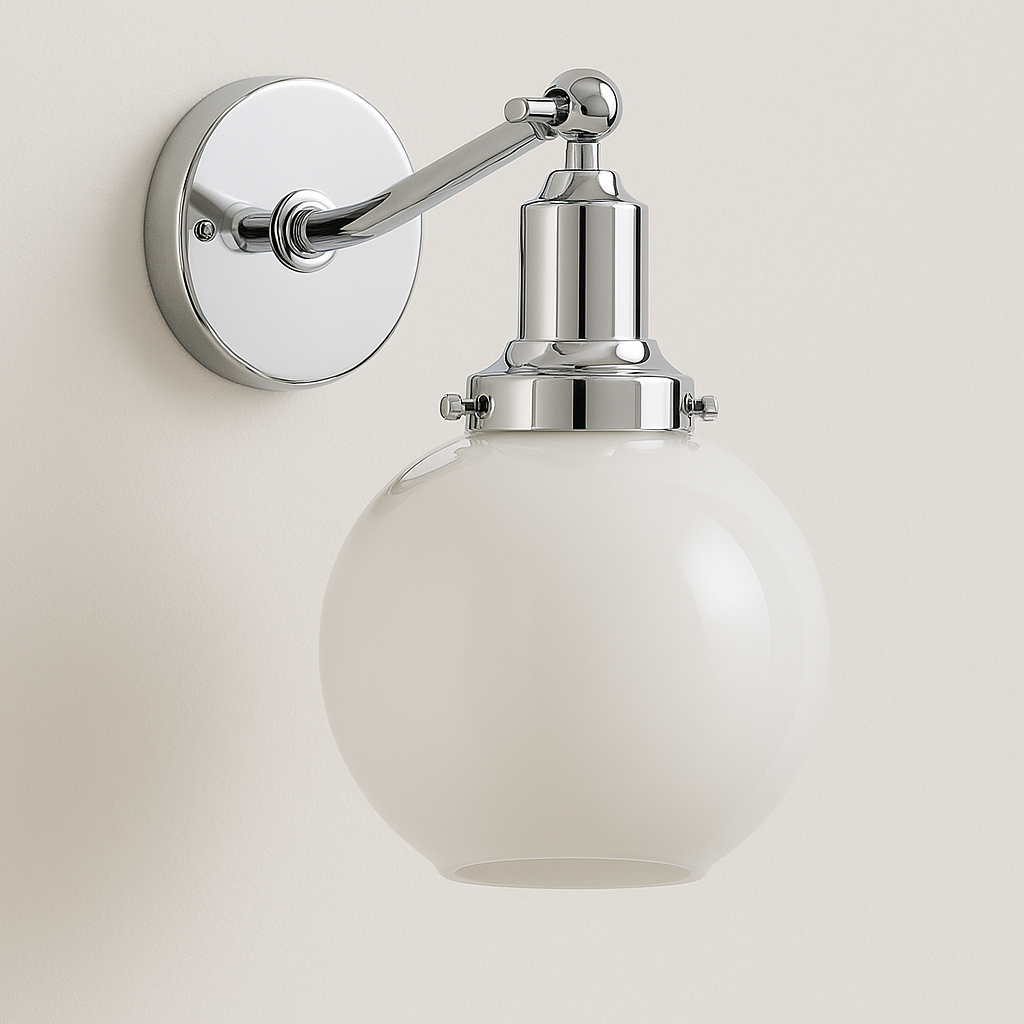 Luminária Arandela Minimalista Metal Vidro Rauora
