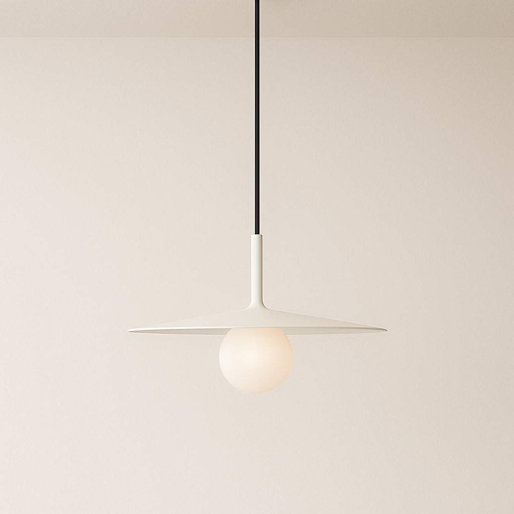 Luminária Pendente Moderna Minimalista Metal Vidro Reid