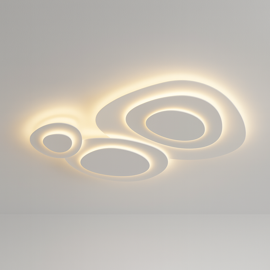 Luminária Plafon Moderna Minimalista LED Metal Acrílico Vasant