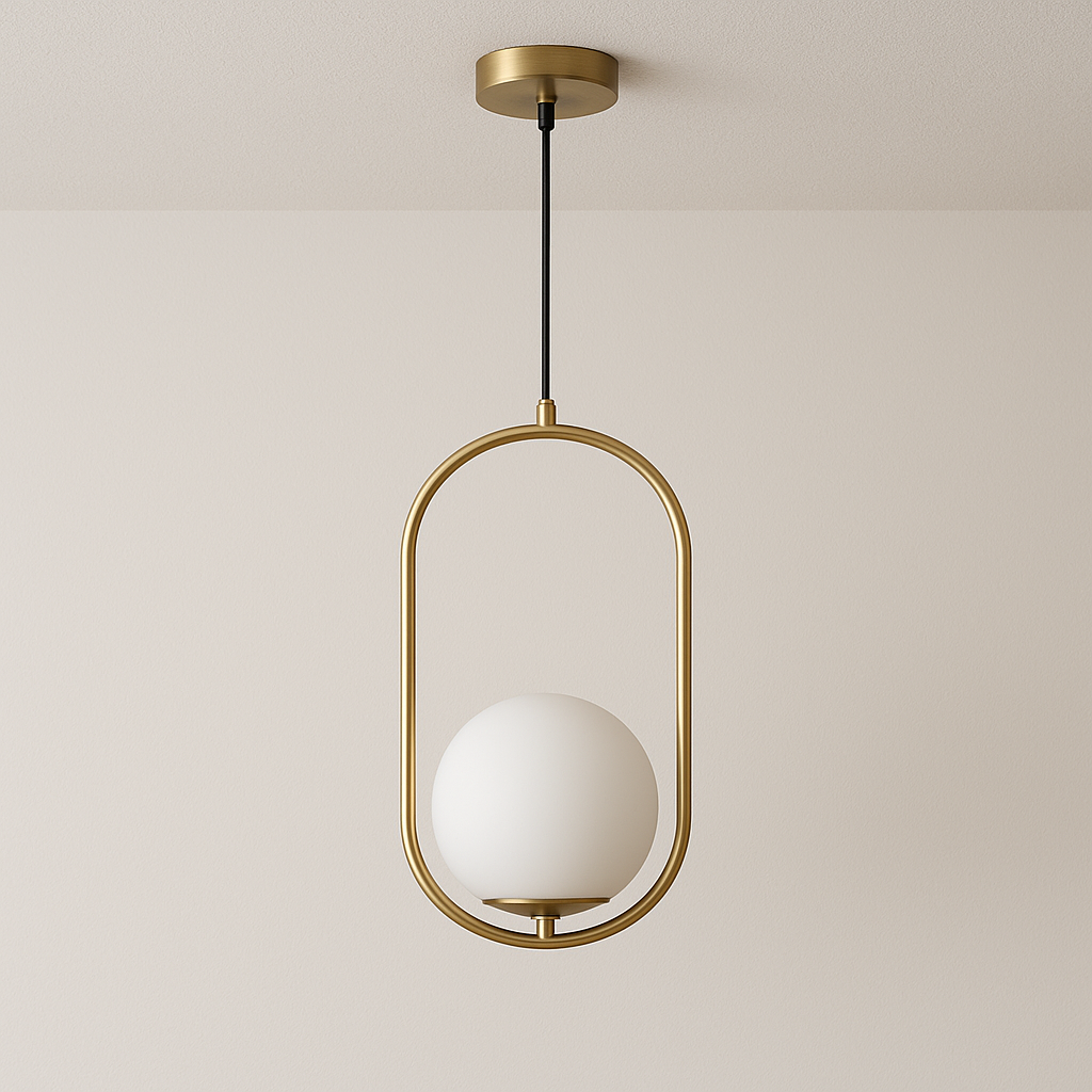 Luminária Pendente Moderno Minimalista Globo de Vidro Razza