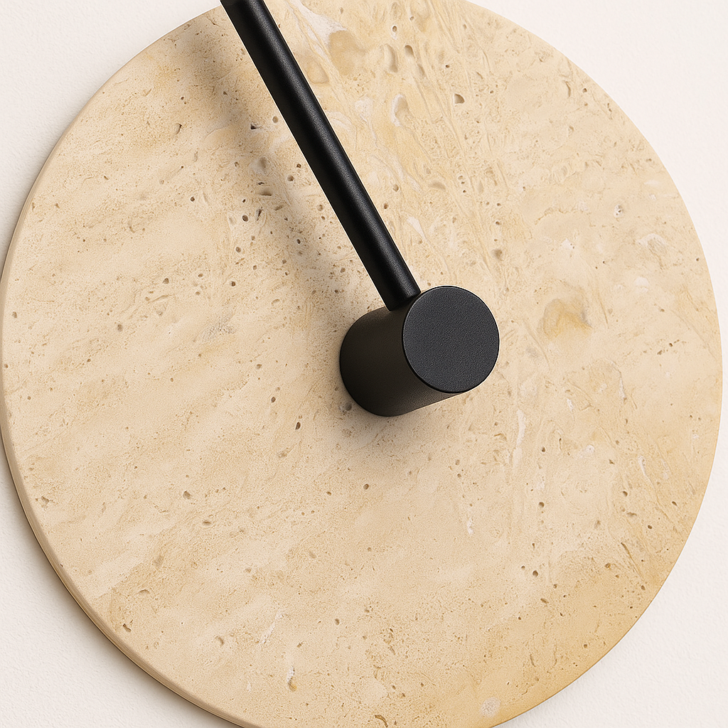 Luminária Arandela Moderna Minimalista Mármore Travertino Allun