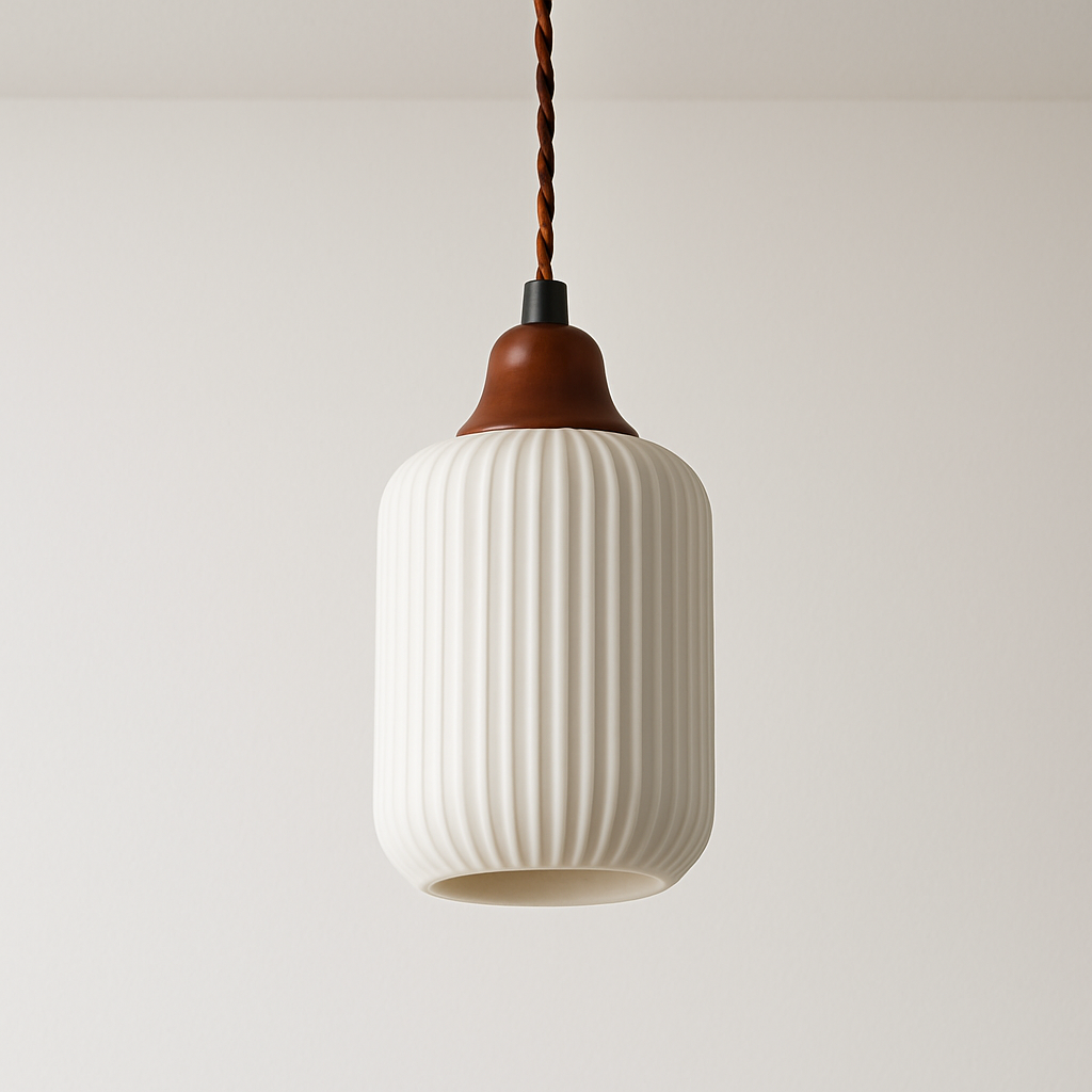Luminária Pendente Moderna Minimalista Cerâmica Vaeo