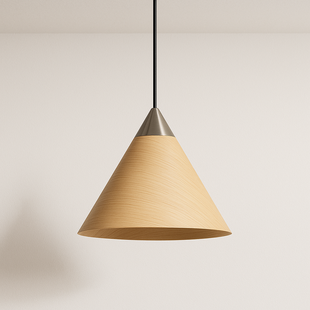 Luminária Pendente Moderna Minimalista Madeira Derack