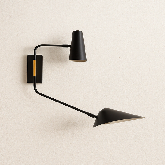 Luminária Arandela Moderna Minimalista Articulada Latão Casto