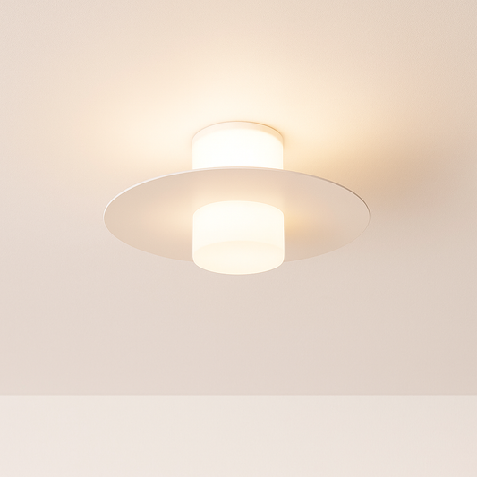 Luminária Plafon Moderna Minimalista LED Metal Vidro Hyllie