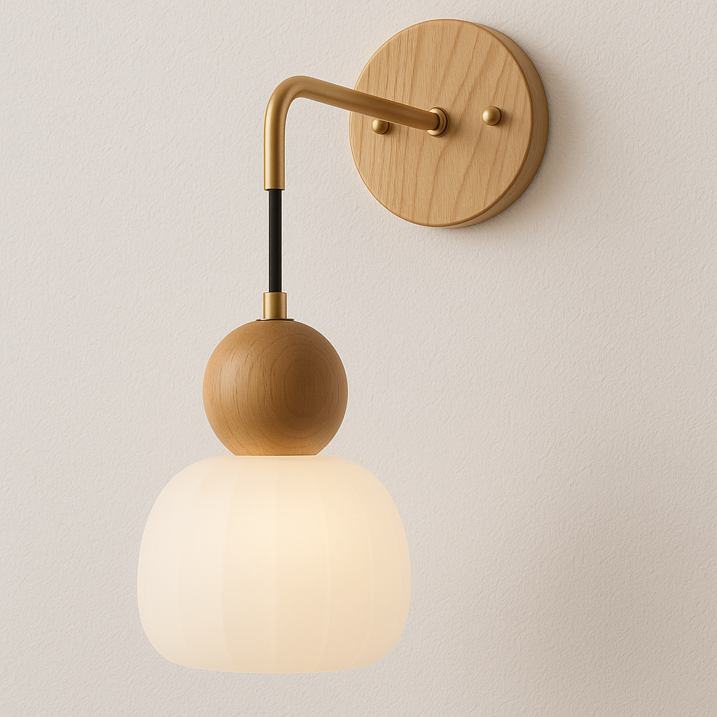 Luminária Arandela Moderna Minimalista Madeira Lovacci