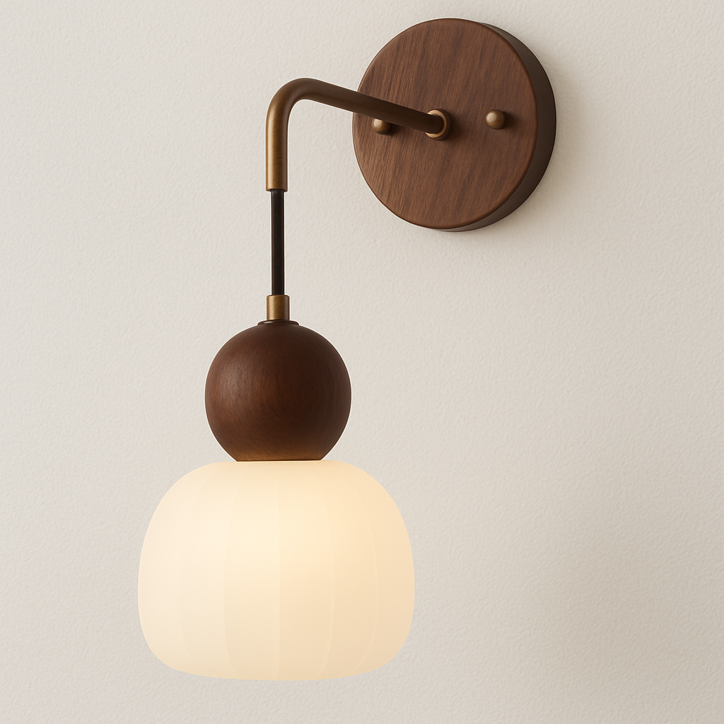 Luminária Arandela Moderna Minimalista Madeira Lovacci