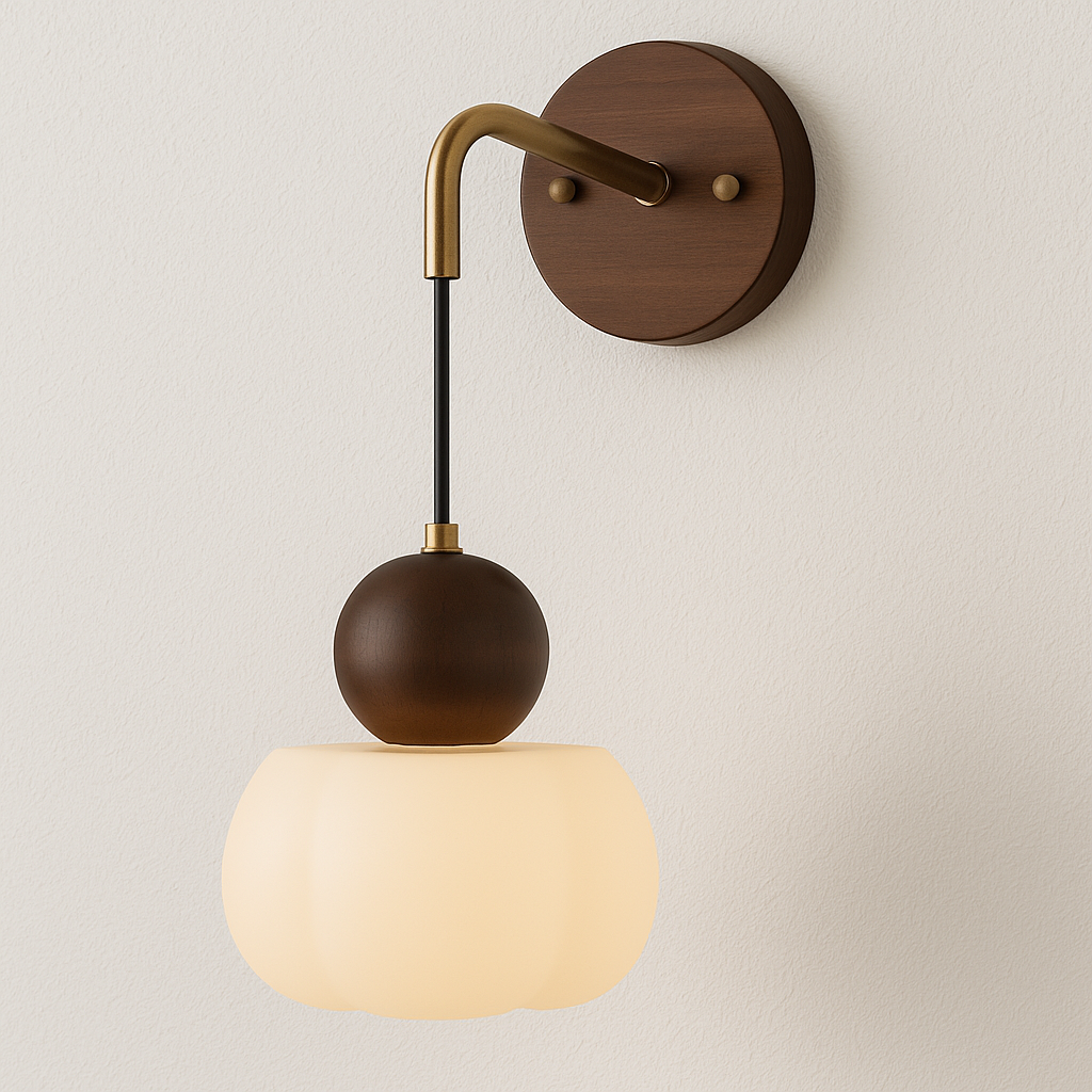 Luminária Arandela Moderna Minimalista Madeira Lovacci