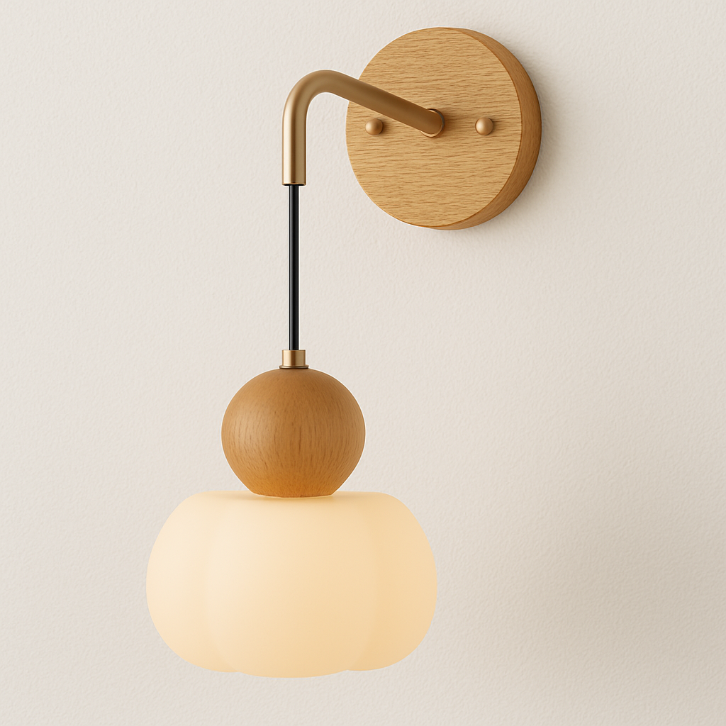 Luminária Arandela Moderna Minimalista Madeira Lovacci